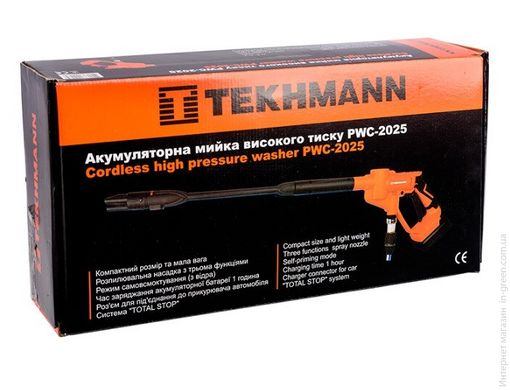 Акумуляторна мийка високого тиску TEKHMANN PWC-2025