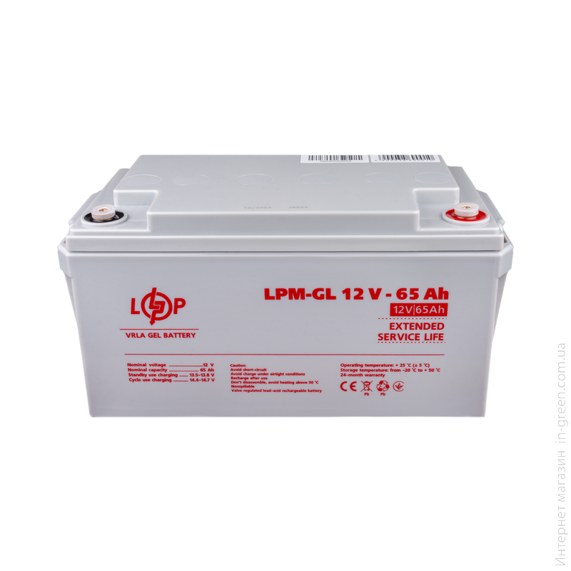 Акумулятор гелевий LPM-GL 12V - 65 Ah