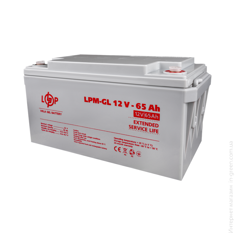 Акумулятор гелевий LPM-GL 12V - 65 Ah