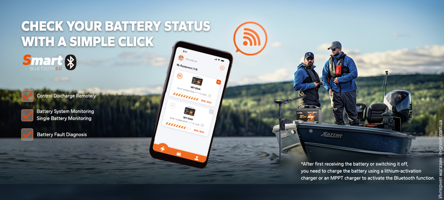 Аккумулятор LiTimе LiFePO4 36V 50Ah Smart Bluetooth (L36V50-50-TM-BT-12-A100)