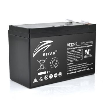 Акумуляторна батарея AGM RITAR RT1270B Black Case 12V/7.0Ah (151х65х94(100)) Q8
