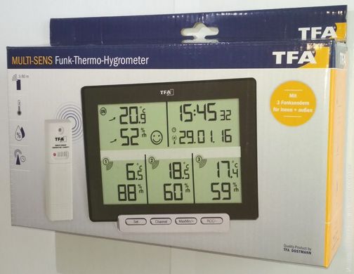 Термогігрометр цифровий TFA "MULTI-SENSE" (30305701)