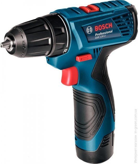 Шуруповерт-дрель BOSCH GSR 120 LI + фонарик GLI 12V-300 (06019G8004)