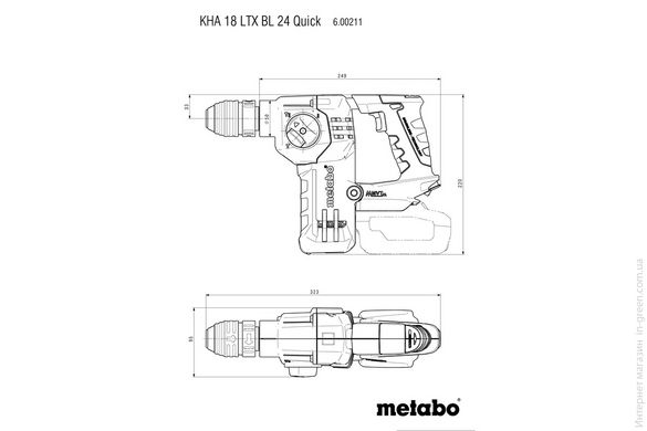 Акумуляторний перфоратор METABO KHA 18 LTX BL 24 Quick (600211890)