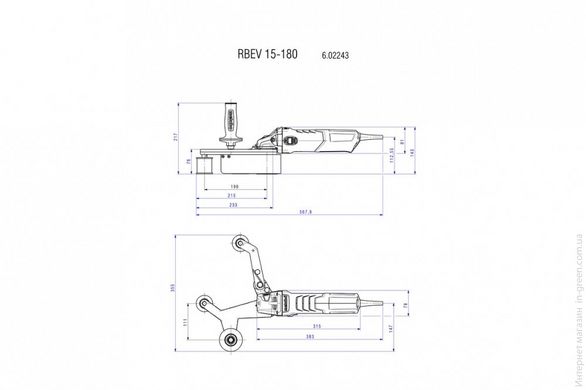 Стрічкова шліфмашина для труб METABO RBE 15-180
