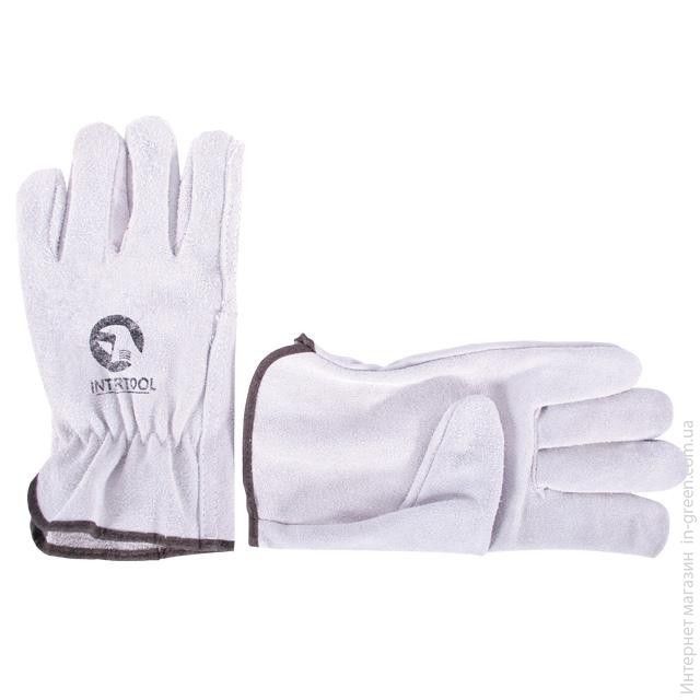 Рукавичка замшева 10 (ящ.120) INTERTOOL SP-0155W