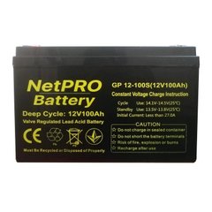 Аккумулятор NetPRO GP 12-100S (12V / 100Ah C20)