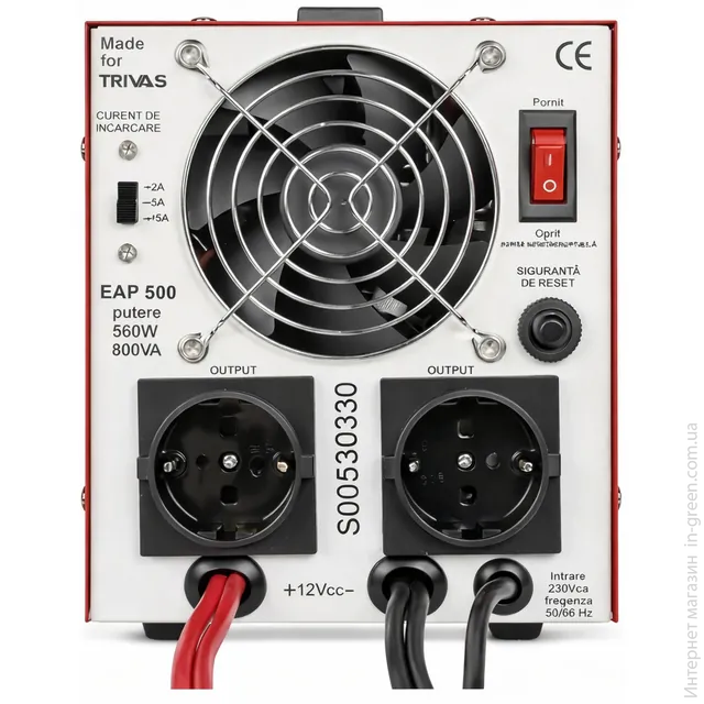Джерело безперебійного живлення Westech EAP DUAL ULTIMATE - 800VA/500W 12V