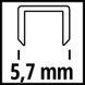 Скоби до степлеру Einhell 5.7х16 мм 3000 шт (4137855) Фото 2 з 4