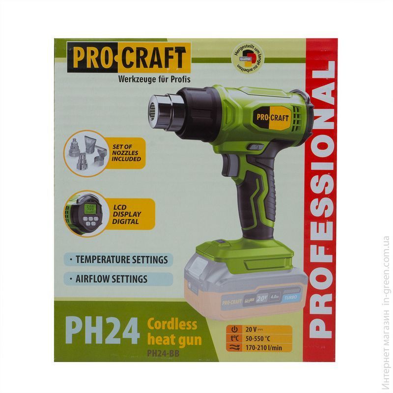 Аккумуляторный фен промышленный Procraft PH24 (без акб и зу)