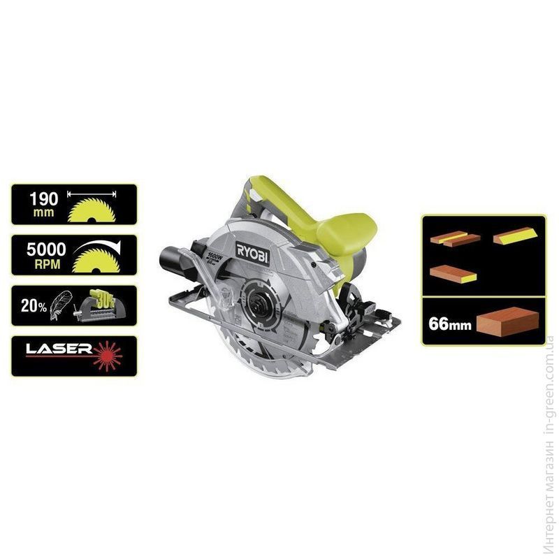 Пила дискова RYOBI RCS1600-PG