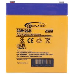 Акумулятор Gemix GBM12045/ 12V 4.5Ah