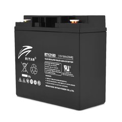 Аккумуляторная батарея AGM RITAR RT12180B, Black Case, 12V 18.0Ah (181х77х167) Q4