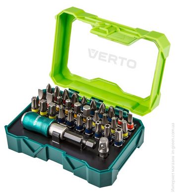 Набір біт Verto 66H620 32 од., бітотримач 1/4", 30 біт 25 мм, кейс