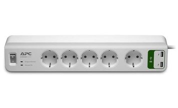 Фильтр APC Essential SurgeArrest 5 outlets + 2 USB (5V, 2.4A)