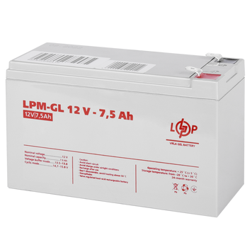 Аккумулятор гелевой LPM-GL 12V - 7.5 Ah