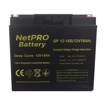 Аккумулятор NetPRO GP 12-18S (12V / 18Ah C20)