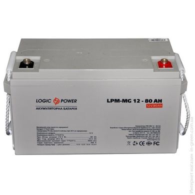 Гелевый аккумулятор LogicPower LPM-MG 12-80 AH