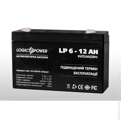 Свинцево-кислотний акумулятор LOGICPOWER LPM 6-12 AH