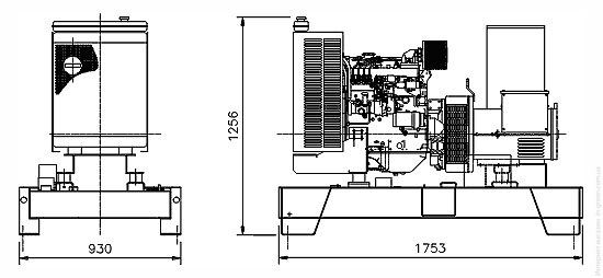 Трехфазный генератор CUMMINS C38 D5 (открытого типа)