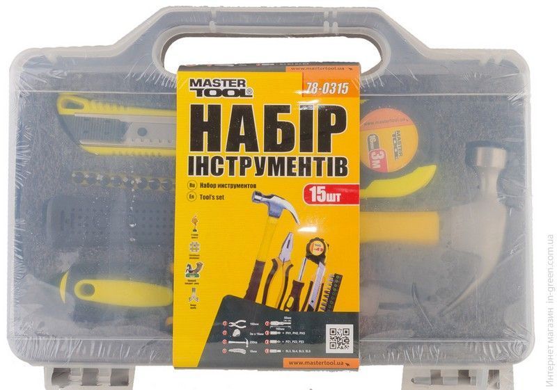 Набор инструмента 15 элементов MASTERTOOL 78-0315