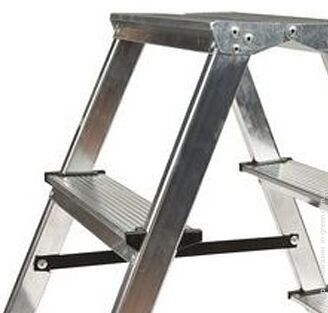 Двостороння алюмінієва драбина VIRASTAR Step Stool 2x3 сходинок, 125 кг