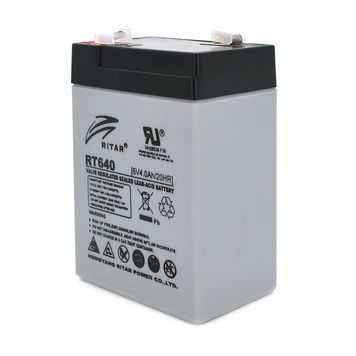 Аккумуляторная батарея AGM RITAR RT640, Black Case, 6V 4Ah (70х47х99 (107)) Q20