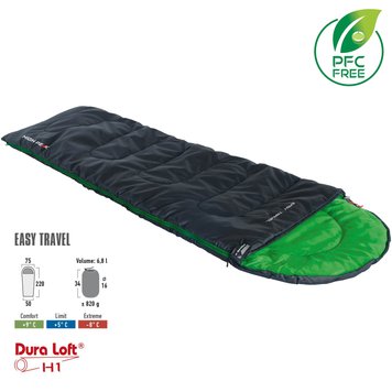 Спальный мешок High Peak Easy Travel/+5°C Anthra/Green Left (20068)