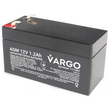 Cвинцово-кислотный аккумулятор AGM VARGO 12V 1.2 Ah (117487)