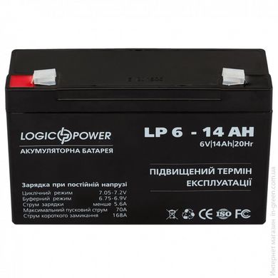 Гелевый Акумулятор LogicPower LP 6-14 AH