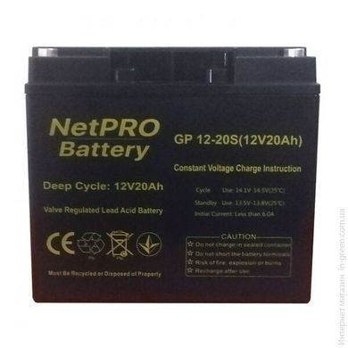 Аккумулятор NetPRO GP 12-20S (12V / 20Ah C20)