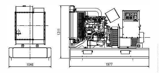 Трехфазный генератор CUMMINS C110 D5 (открытого типа)