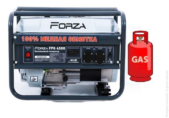 Генератор газ/бензиновий Forza FPG4500 з ручним запуском