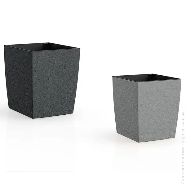 Горщик для квітів Plastkon ELIOT Stone 30x30 см сірий