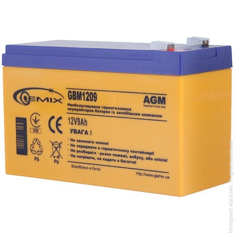 Аккумулятор GEMIX GBM1209/ 12V 9Ah