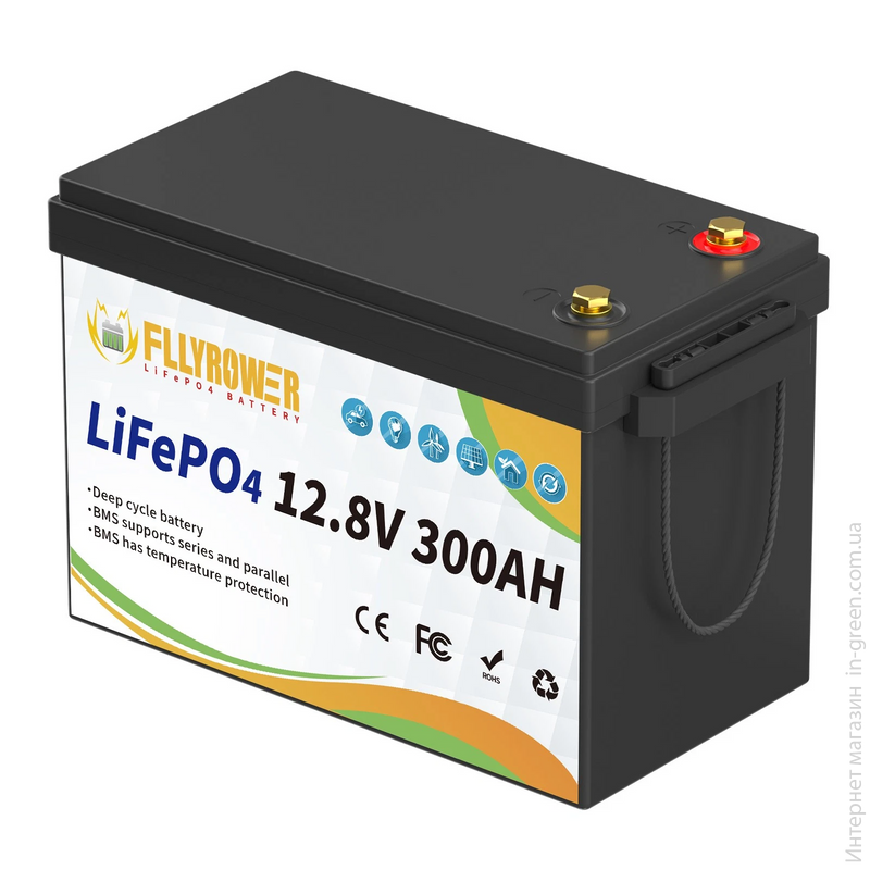 Аккумулятор FLLYROWER LiFePO4 12V/300AH (3840W*h)