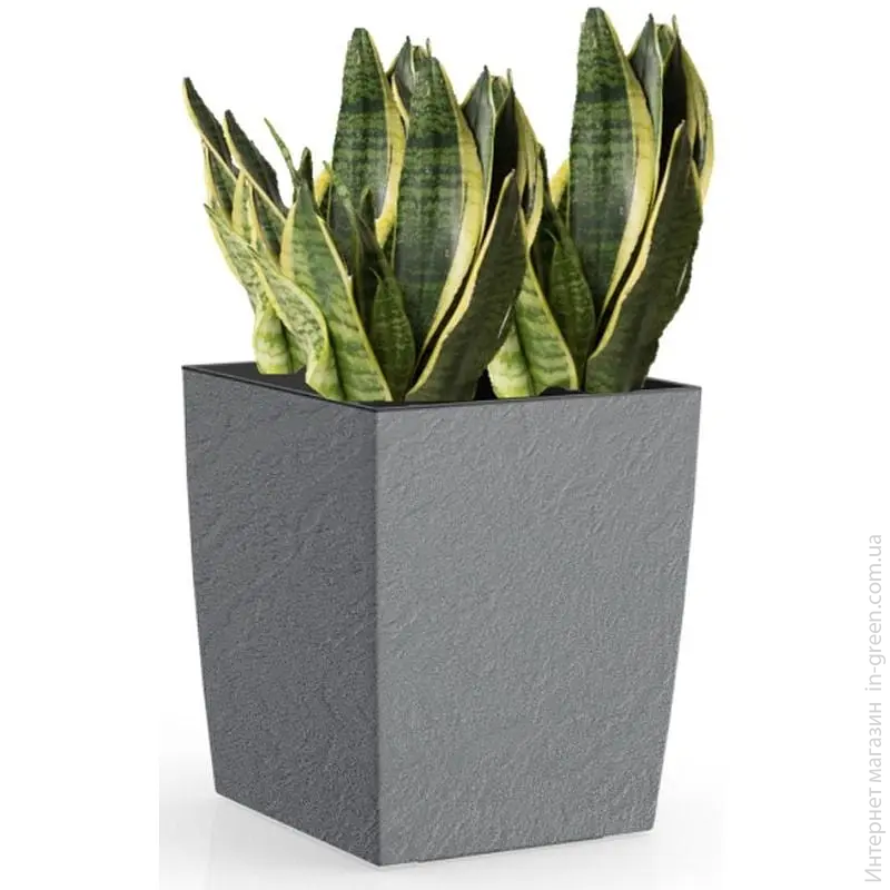 Горщик для квітів Plastkon ELIOT Stone 30x30 см сірий