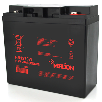 Акумуляторна батарея AGM MERLION HR1270W 12V 20Ah
