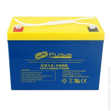 Герметичність свинцево-кислотний акумулятор Pulsar CS12-100D