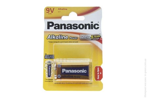 Батарейка Panasonic ALKALINE POWER 6LR61 BLI 1 ALKALINE