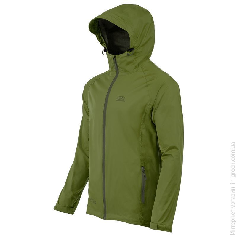 Вітровка чоловіча Highlander Stow & Go Pack Away Rain Jacket 6000 mm Olive L