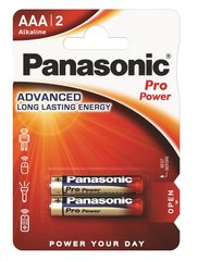 Батарейка Panasonic PRO POWER LR03XEG/2BP лужна AAA блістер