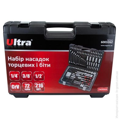 Набор ручного инструмента Ultra 216 шт CrV (6003262)