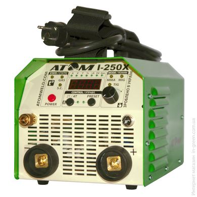 Сварочный инвертор АТОМ I-250X без кабелей, без байонетных штекеров (Atom-I250X-E)