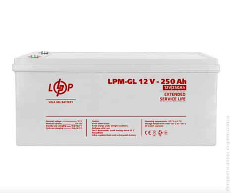 Акумулятор гелевий LPM-GL 12V - 250 Ah