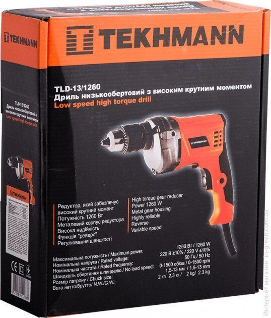 Дриль низкооборотная Tekhmann TLD-13/1260