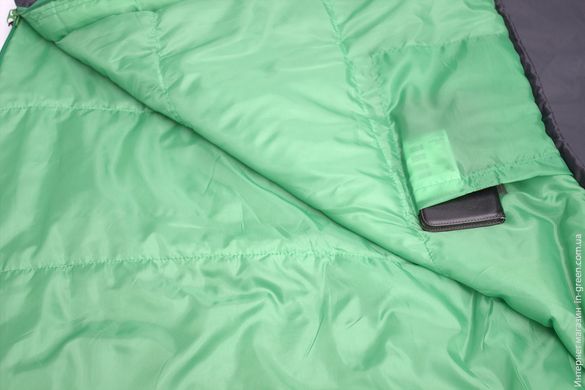 Спальний мішок HIGH PEAK Lite Pak 800/+8°C Anthra/Green Left (23272)