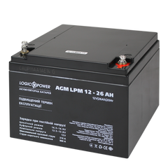 Акумулятор кислотний AGM LogicPower LPM 12 - 26 AH