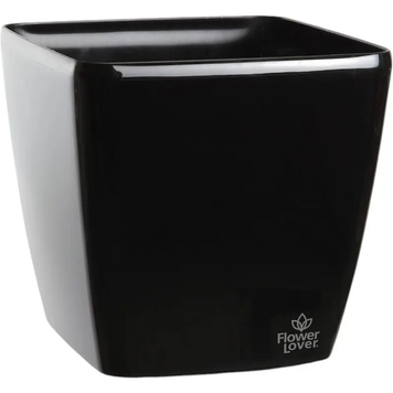 Горщик для квітів Plastkon Quadrato Flower Lover 18x18x17 см антрацит