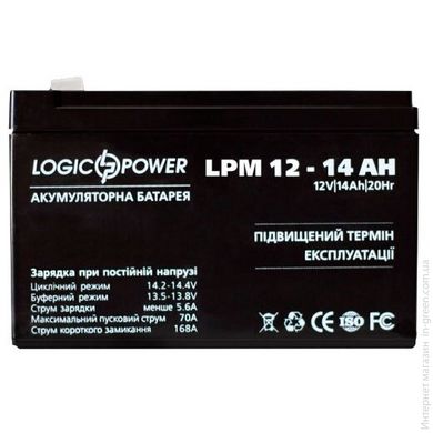 Аккумулятор кислотный LOGICPOWER LPM 12-14 AH